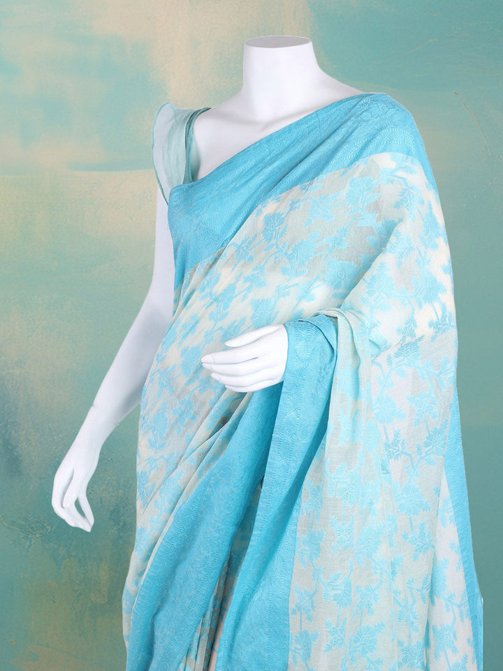 Resham Woven Design Cotton Saree