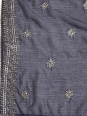 Sequence Work Chanderi Unstitched Suit With Dupatta