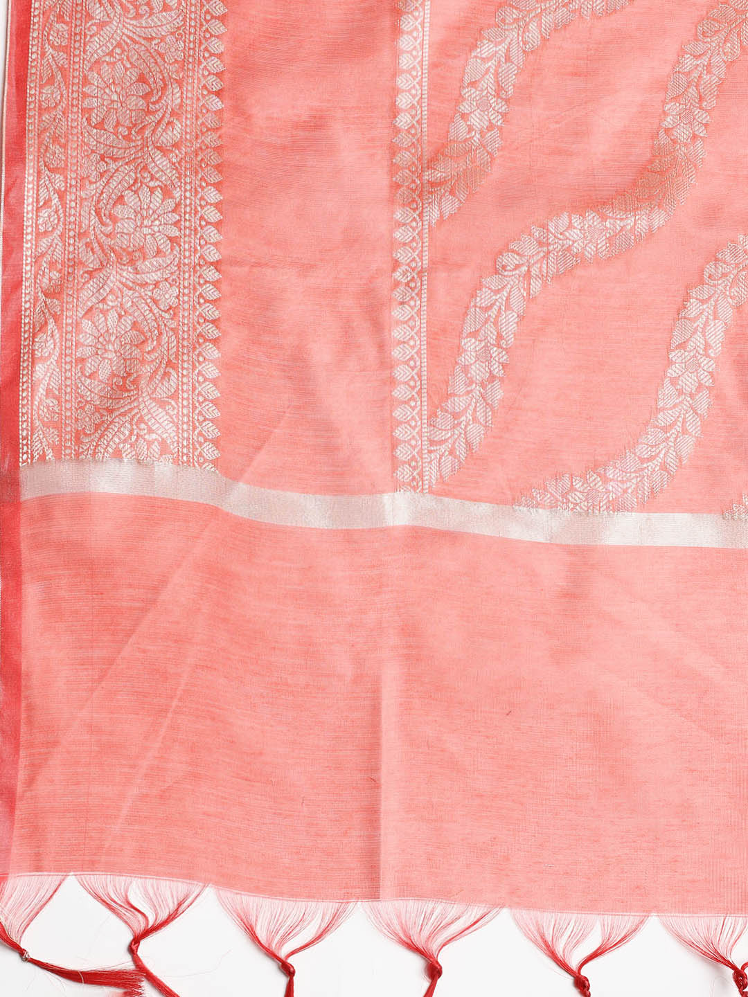 Woven Banarasi Chanderi Unstitched Suit With Dupatta