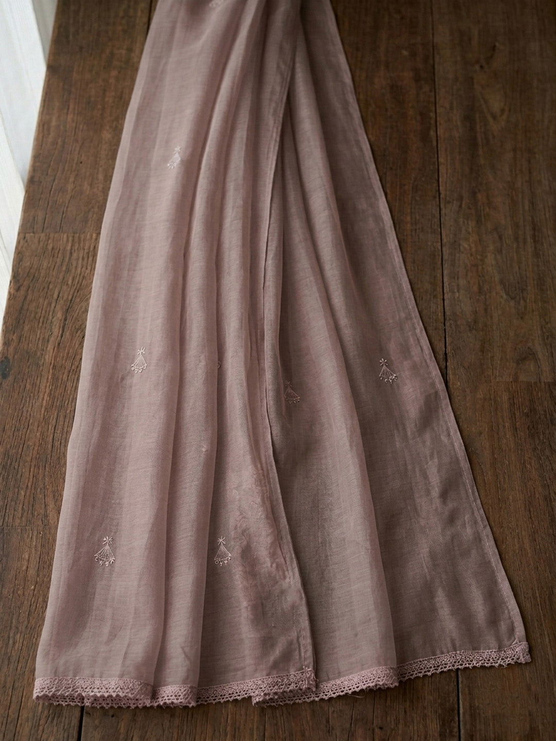 Embroidered Cotton Blend Unstitched Suit With Pant &amp; Dupatta