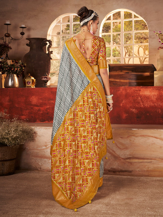 Digital Printed Art Silk Saree