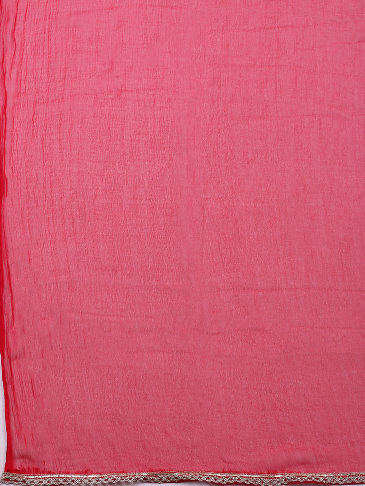 Woven Design Chanderi Unstitched Suit With Pant &amp; Dupatta
