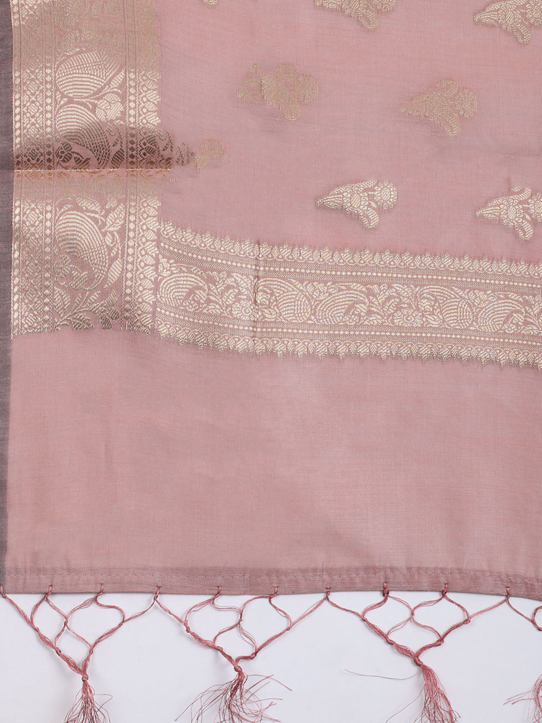 Woven Chanderi Unstitched Suit With Dupatta