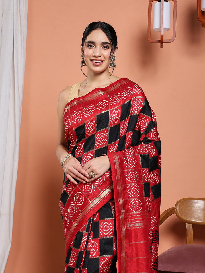 Digital Printed Art Silk Saree