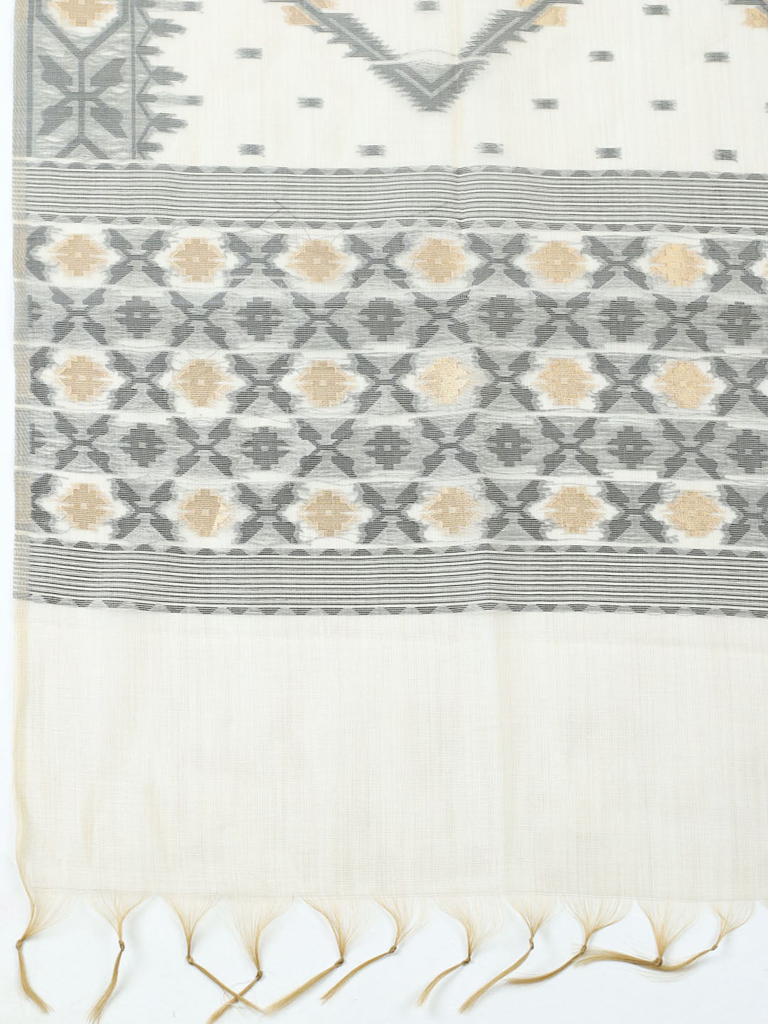 Printed Chanderi Unstitched Suit With Pant Dupatta