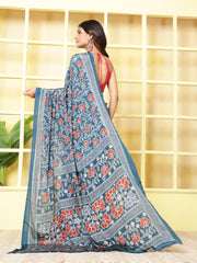 Digital Printed Crepe Saree