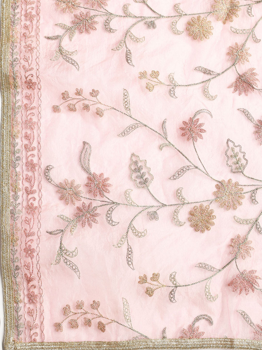 Embroidered Tissue Unstitched Suit With Dupatta