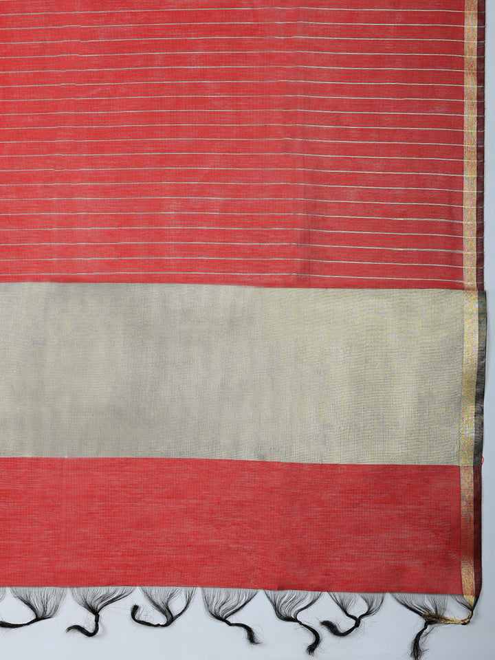 Banarasi Chanderi Unstitched Suit With Pant &amp; Dupatta