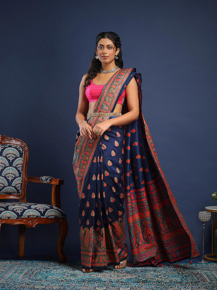 Digital Printed Art Silk Saree