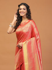 Zari Jaal Brocade Handloom Woven Saree