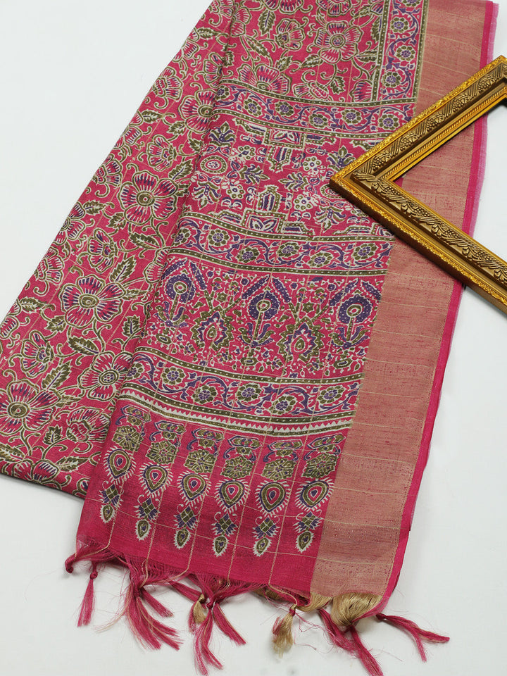 Printed Tussar Saree