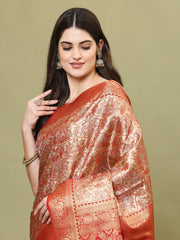 Zari Jaal Woven Handloom Saree