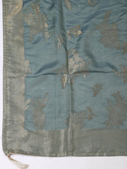 Embroidered Chanderi Onion Pink Unstitched Suit With Pant & Dupatta