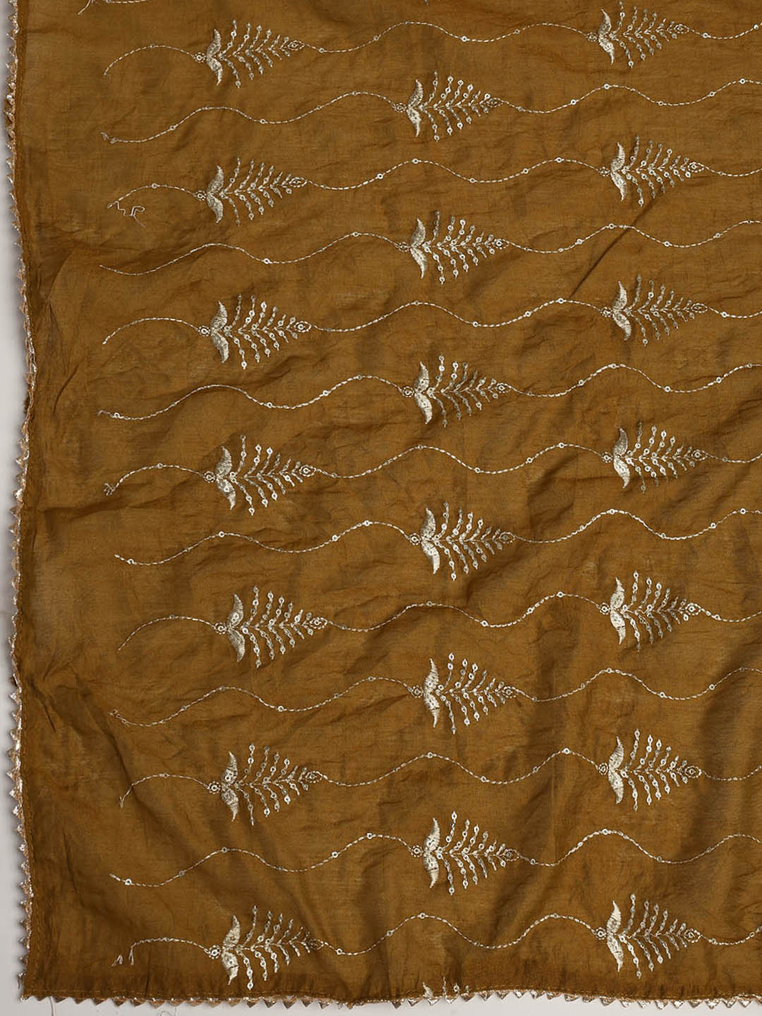 Neck Embroidered Cotton Blend Unstitched Suit With Dupatta