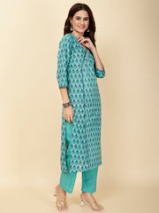 Printed Cotton Kurta Set