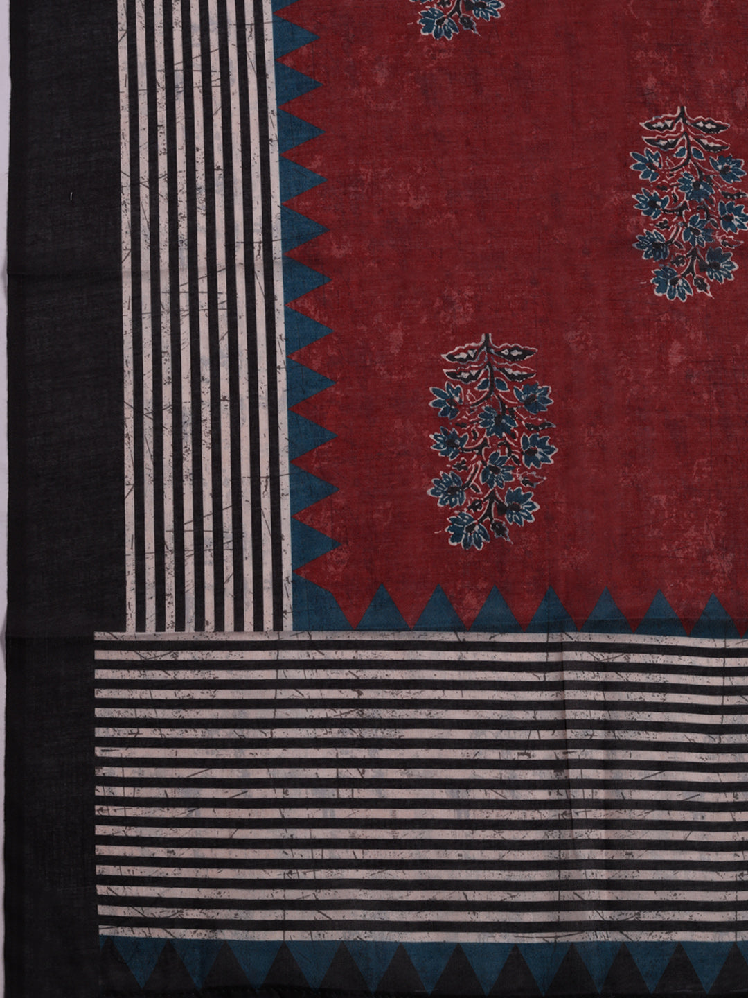 Embroidered Cotton Blend Unstitched Suit With Pant &amp; Dupatta