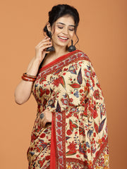 Digital Printed Crepe Woven Saree