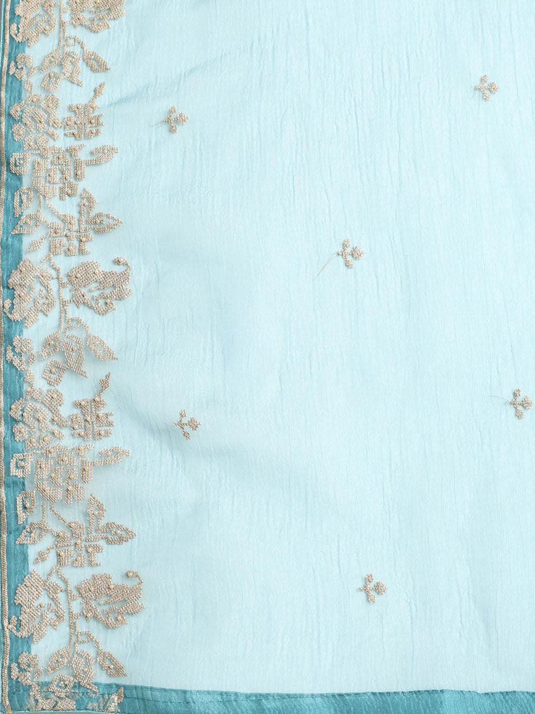 Embroidered Tissue Unstitched Suit With Dupatta