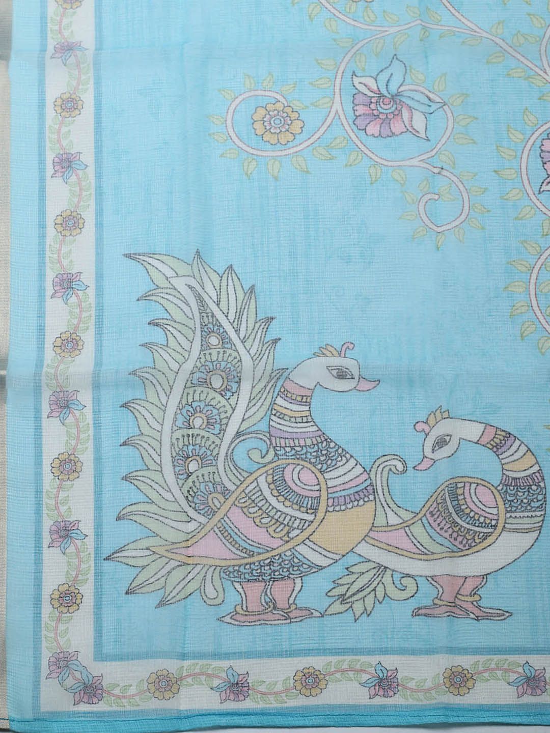 Embroidered Cotton Blend Unstitched Suit With Pant &amp; Dupatta