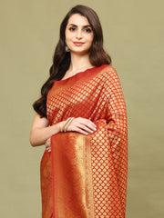 Zari Jaal Brocade Handloom Woven Saree