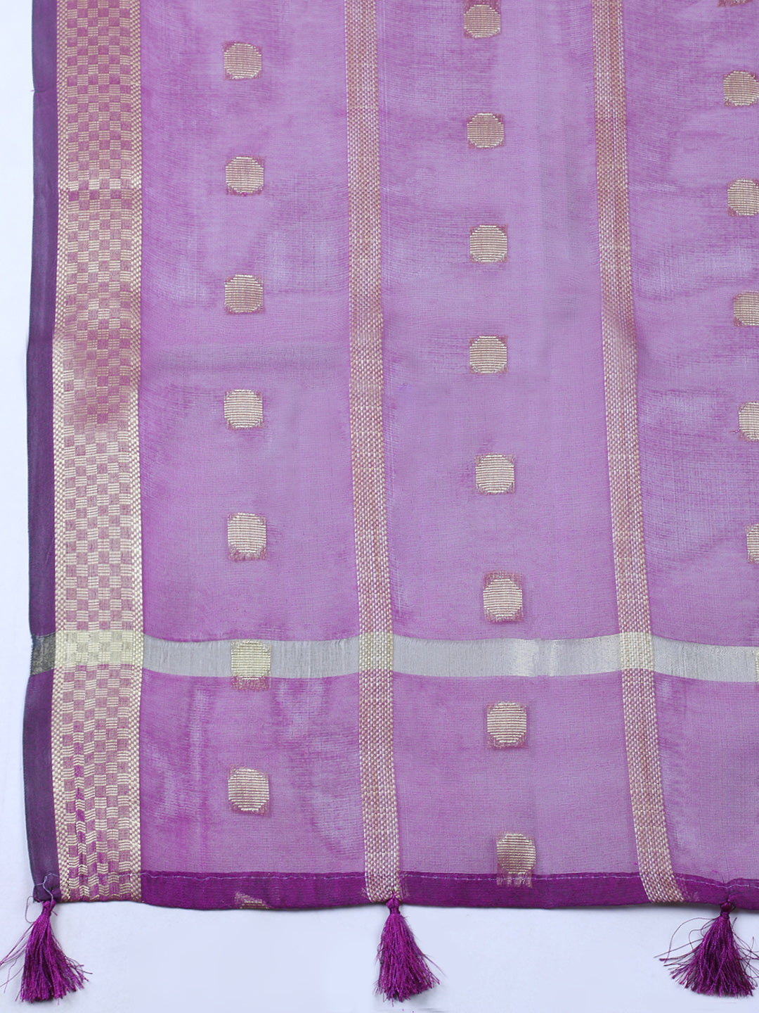 Banarasi Chanderi Unstitched Suit With Pant &amp; Dupatta