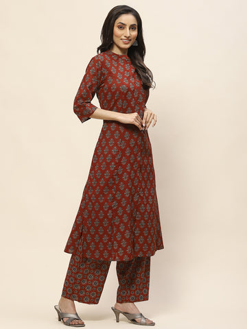 Printed Cotton Kurta Set