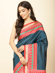 Zari Border Patola Woven Handloom Saree