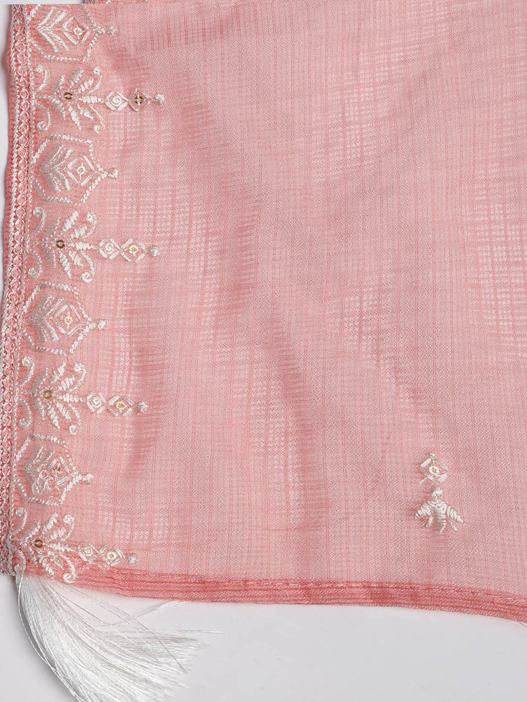 Embroidered Cotton Blend Unstitched Suit Piece With Dupatta