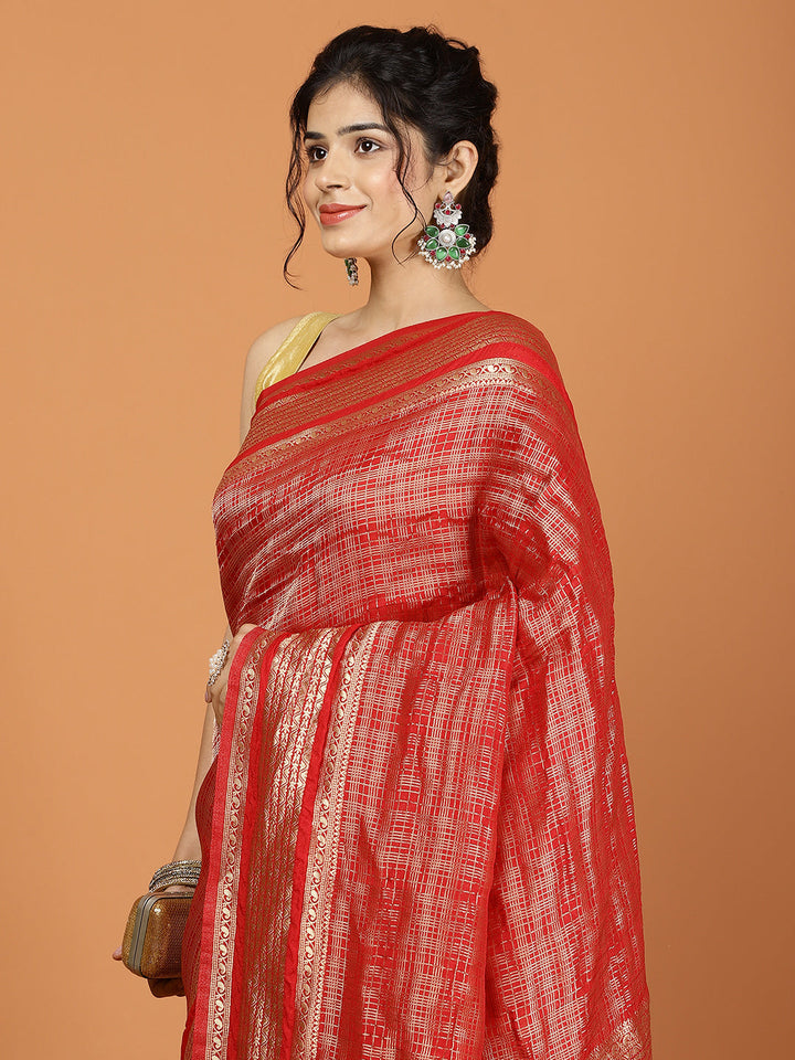 Khaddi Woven Art Silk Saree
