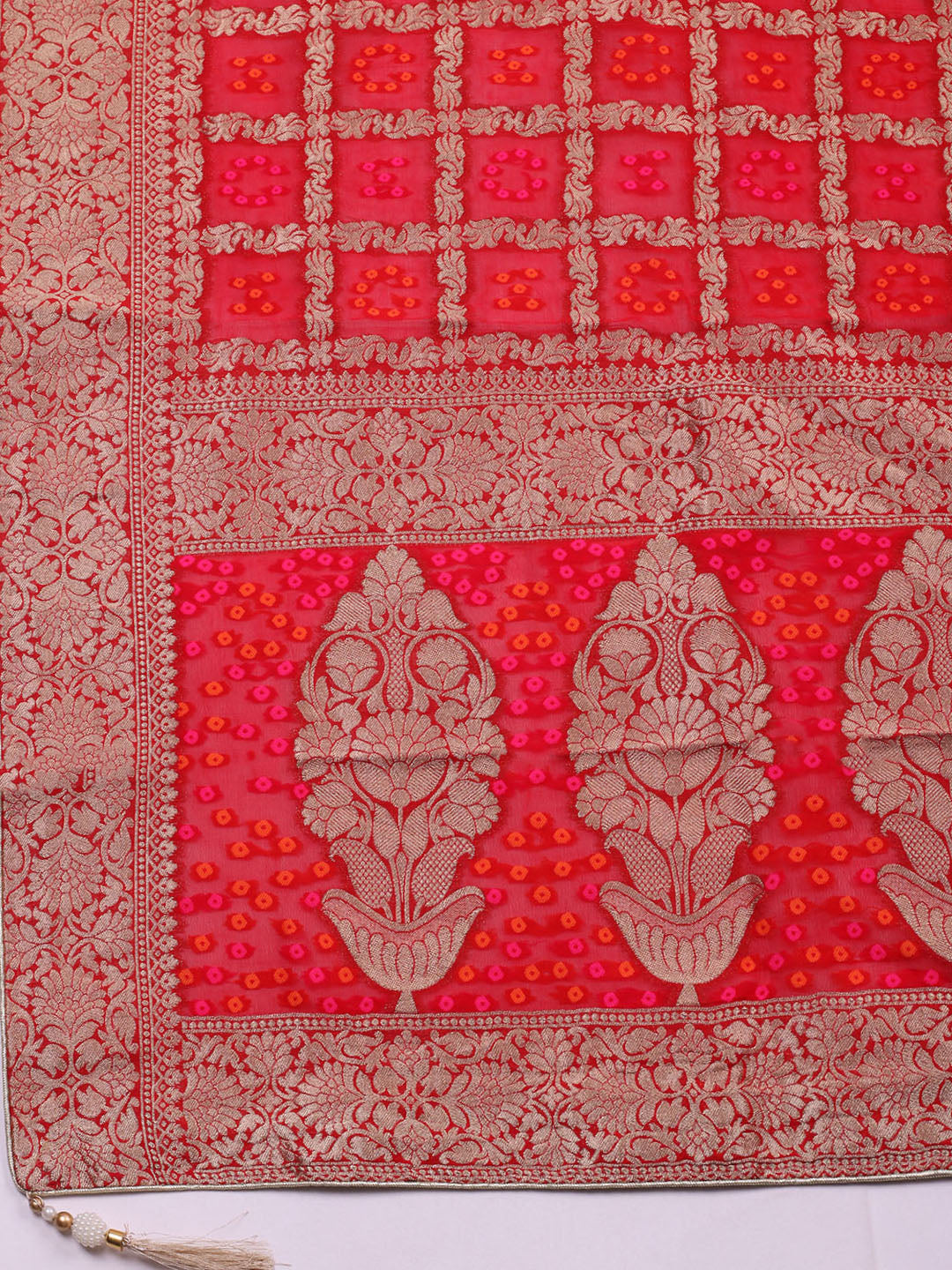 Embroidered Chanderi Unstitched Suit With Pant &amp; Dupatta