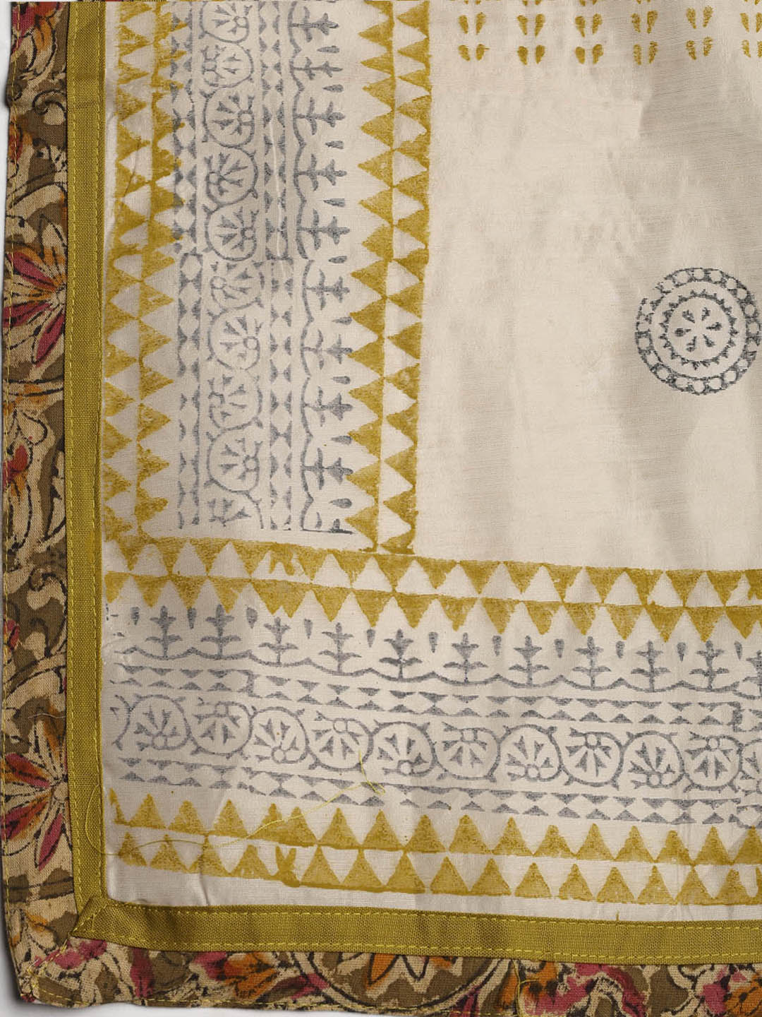 Neck Embroidered Cotton Blend Unstitched Suit With Dupatta
