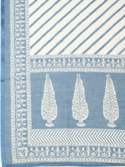 Printed Cotton Blend Unstitched Suit With Pant & Dupatta