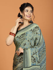 Digital Printed Crepe Woven Saree