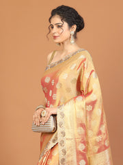 Stone Work Banarasi Woven Saree