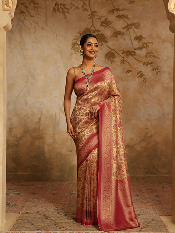 Zari Jaal Georgette Woven Saree