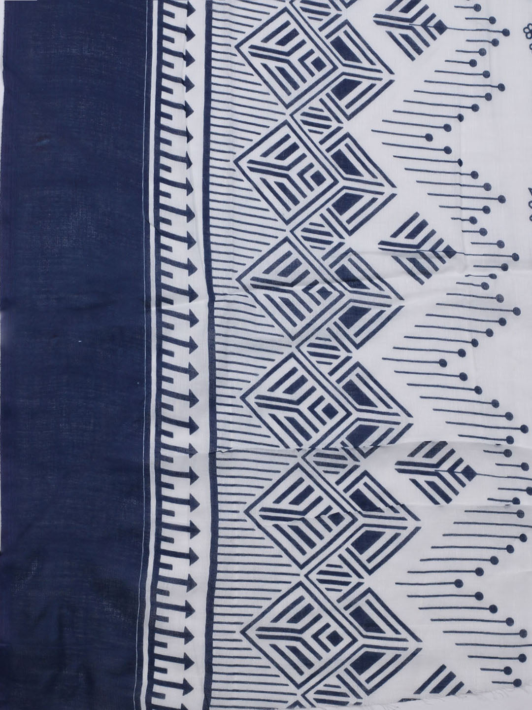 Printed Cotton Blend Unstitched Suit With Dupatta