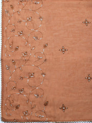 Embroidered Cotton Unstitched Suit With Pant & Dupatta