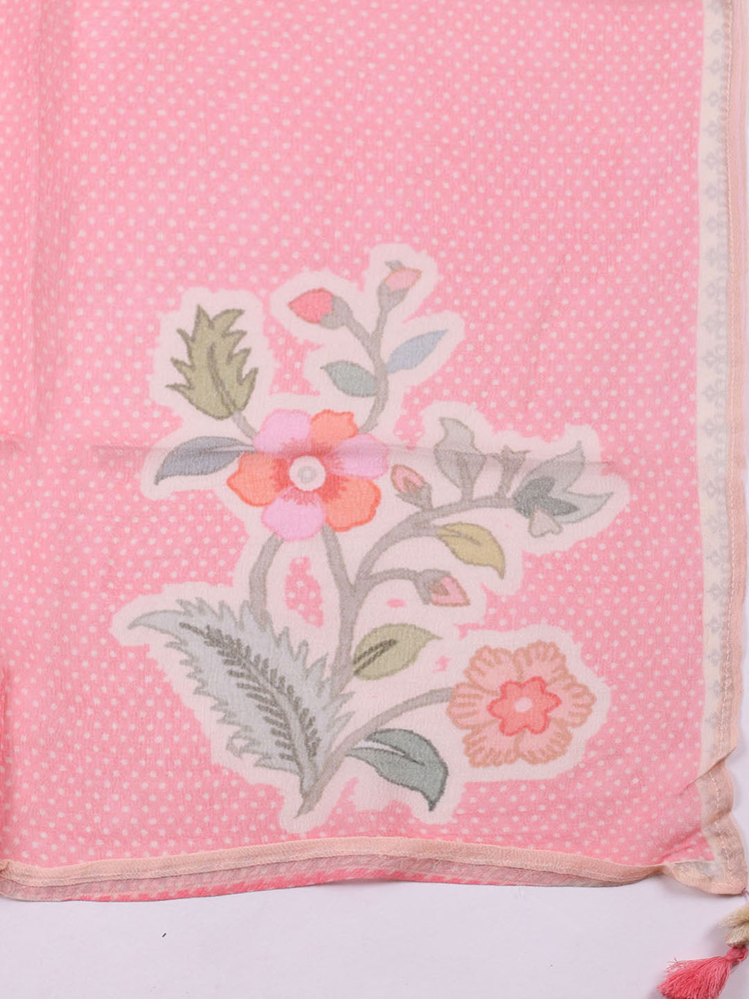 Printed Muslin Unstitched Suit With Pant &amp; Dupatta