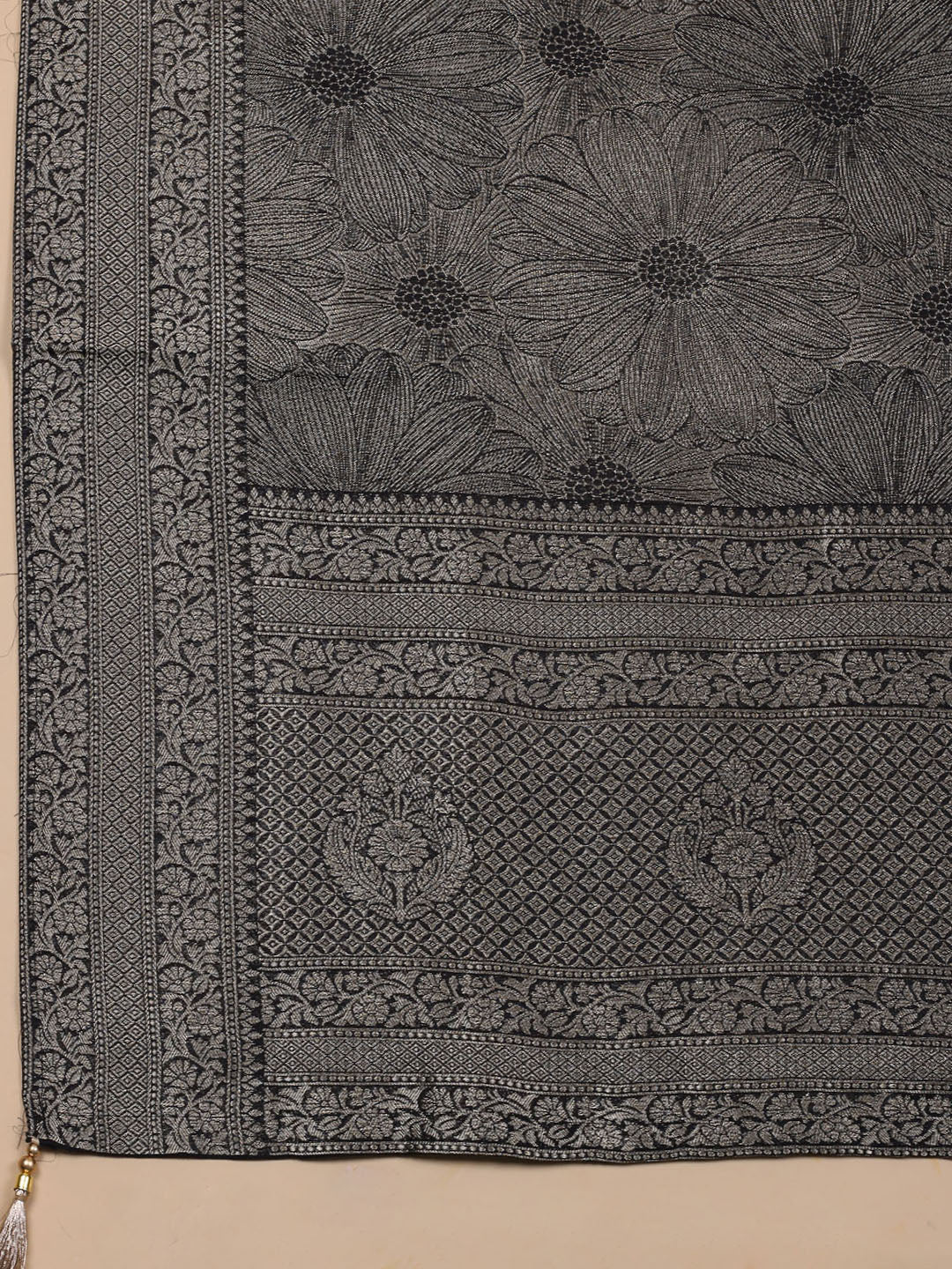 Kanjeevaram Chanderi Unstitched Suit With Dupatta