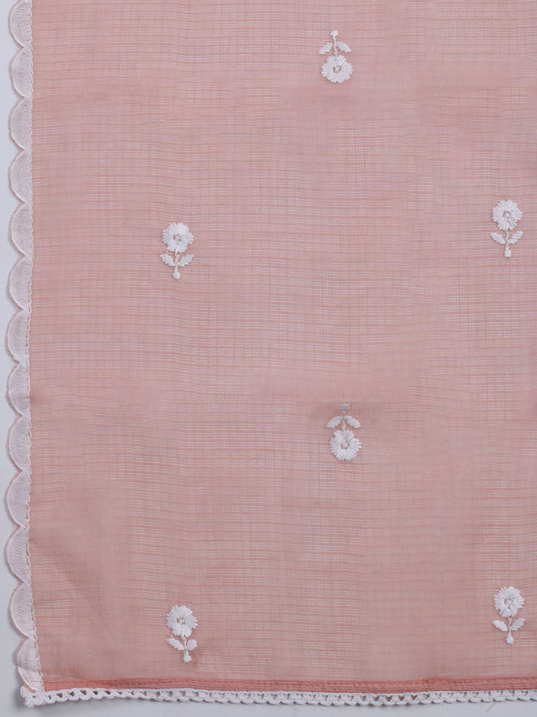 Neck Embroidered Cotton Blend Unstitched Suit With Dupatta
