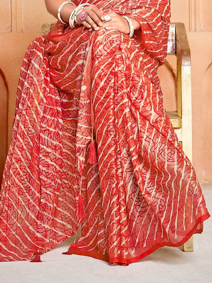 Digital Printed Chiffon Saree