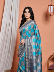 Digital Printed Art Silk Saree