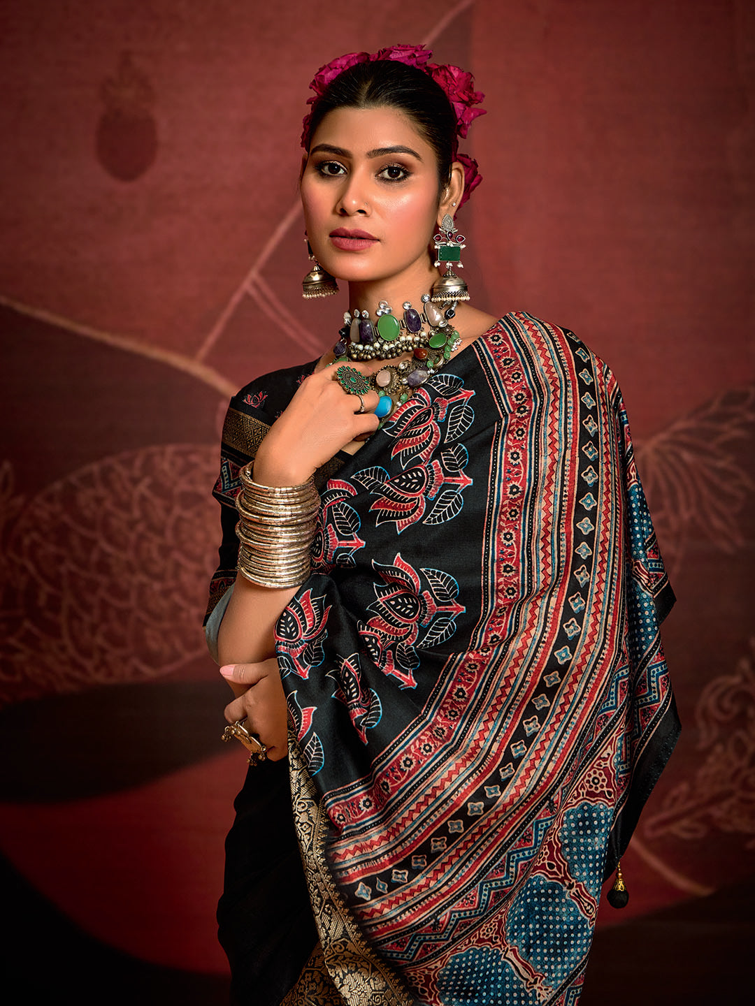 Zari Border Art Silk Saree