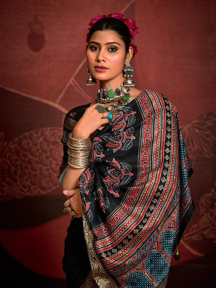 Zari Border Art Silk Saree