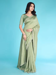 Stone Embroidery Tissue Saree