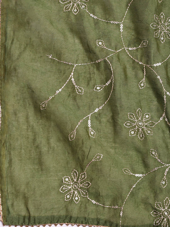 Neck Embroidered Cotton Blend Unstitched Suit With Dupatta