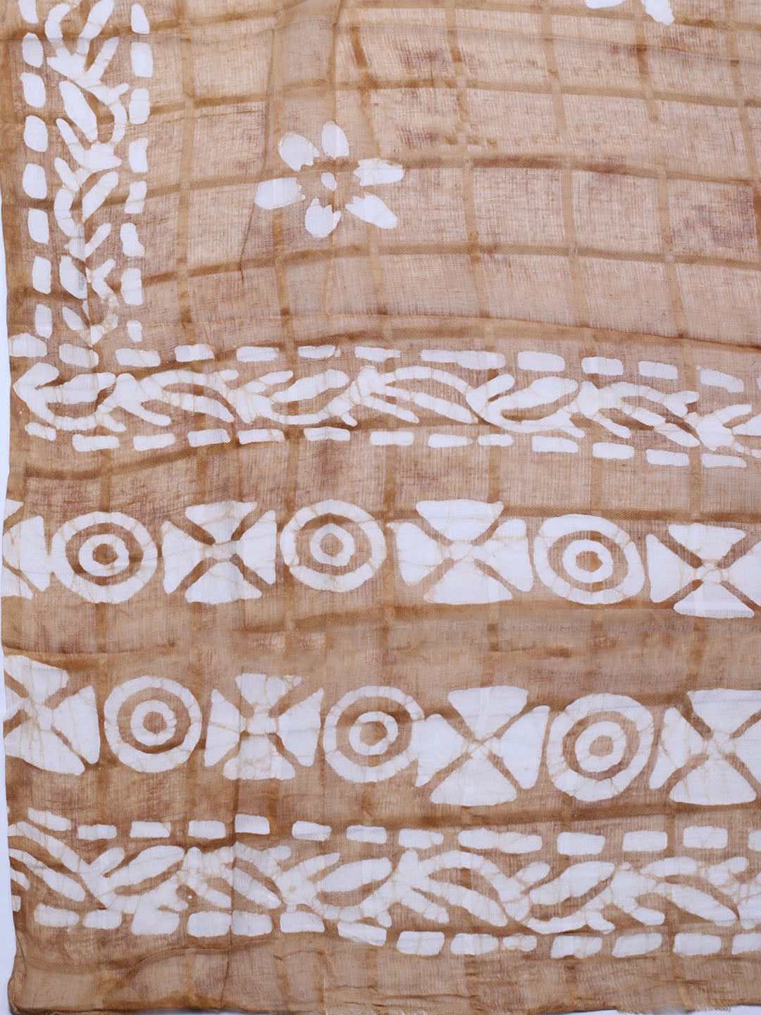 Printed Cotton Blend Unstitched Suit With Pant &amp; Dupatta