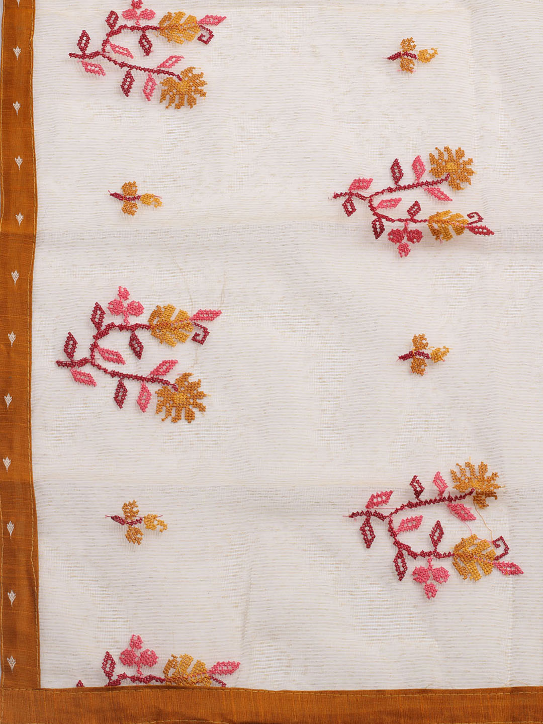 Woven Design Chanderi Unstitched Kurta With Pant &amp; Dupatta