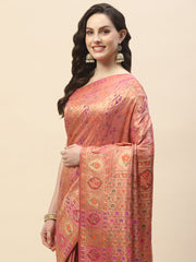 Zari Jaal Woven Satin Saree