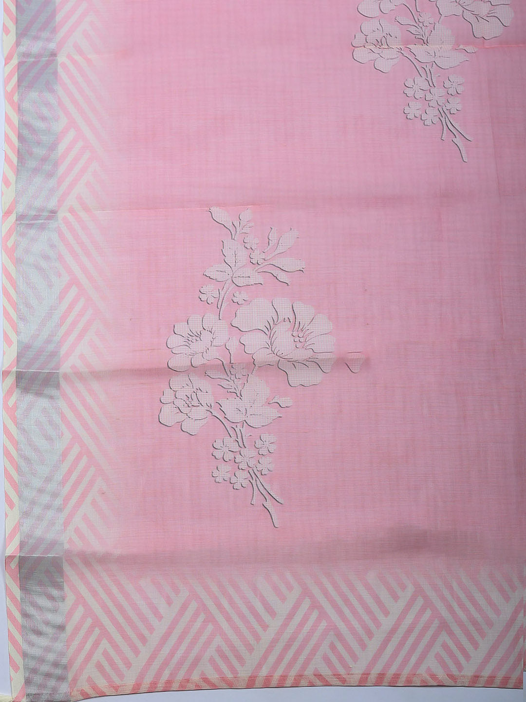 Embroidered Linen Blend Unstitched Suit With Pant &amp; Dupatta